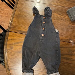Black Zara baby overalls
